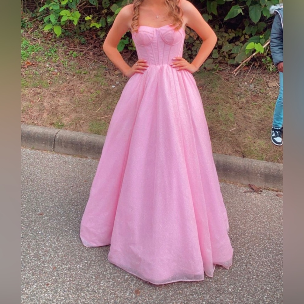 SHERRI HILL pink ballgown dress